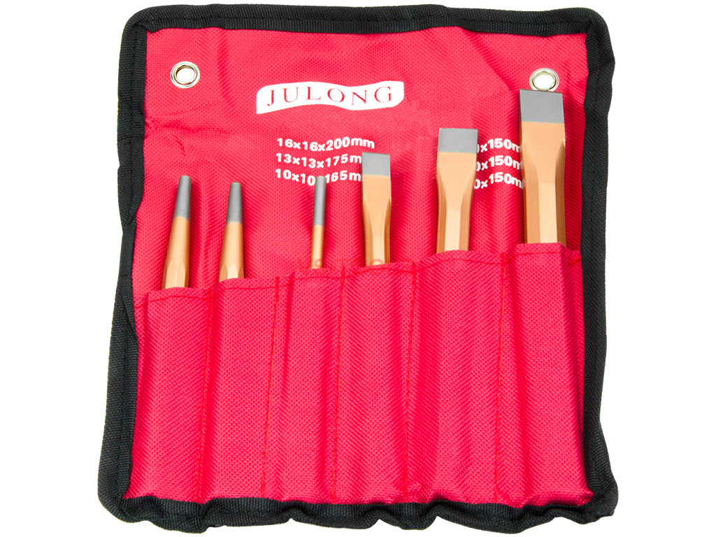 6 Pieces Punch and Cold Chisel Set Extra Strong ChromeManganese